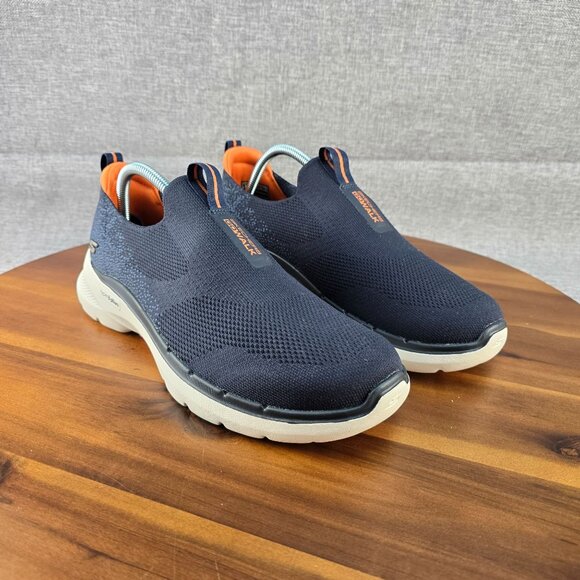 Skechers Go Walk Hyper Pillar Slip-On Shoes Us 8 Navy Blue Orange Men Textile Ma - Picture 2 of 14